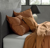 Kussensloop Satinado Cognac Brown - 100% Katoen-Satijn